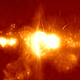 The black hole at the center of the Milky Way and filaments.